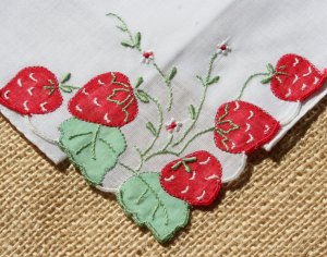 She wore a strawberry beret...the kind you can't find in a second-hand store